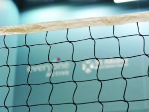 Close-up of badminton net