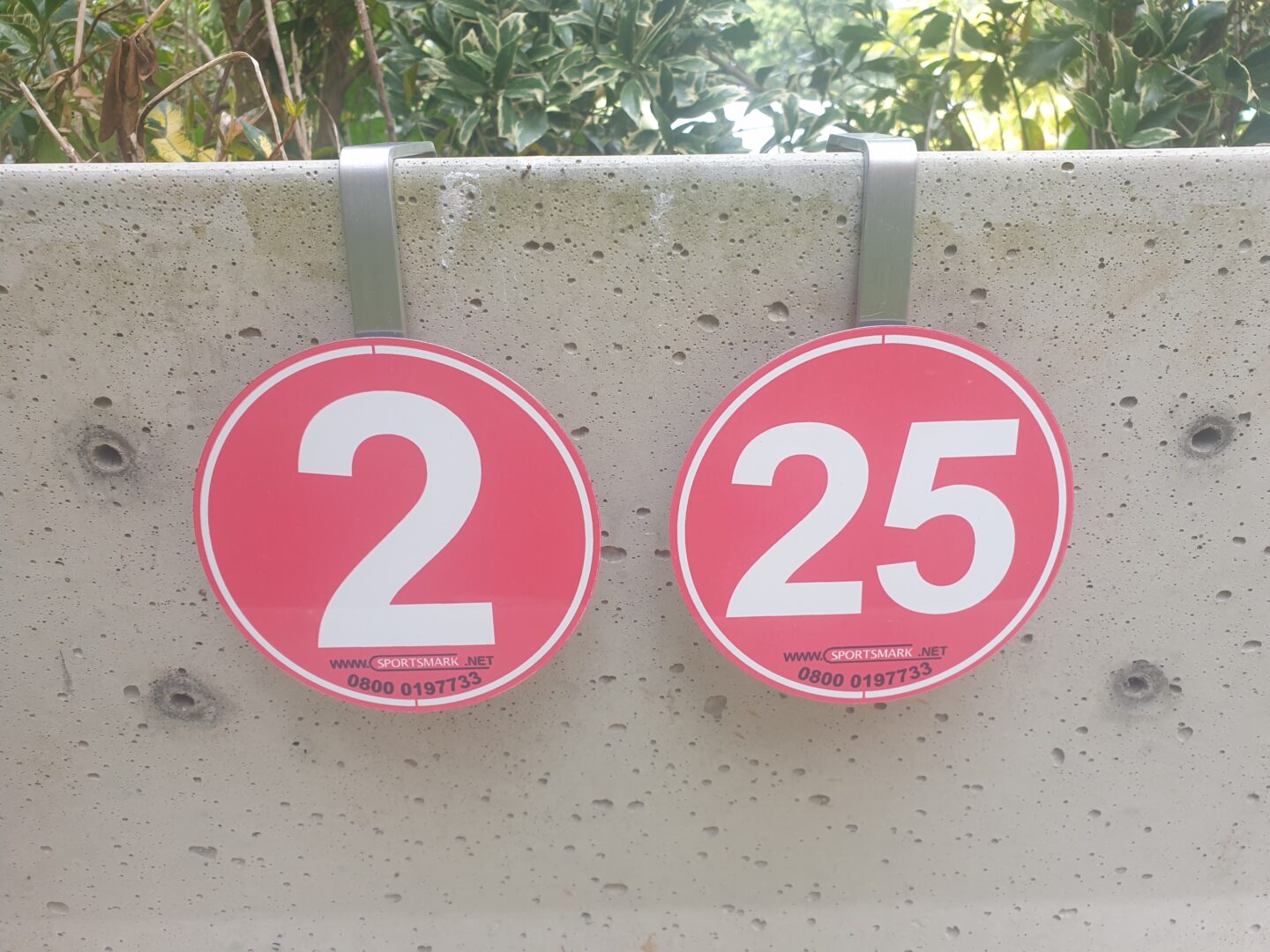 Rink Distance Markers (Red) Set 2m and 25m Sportsmark